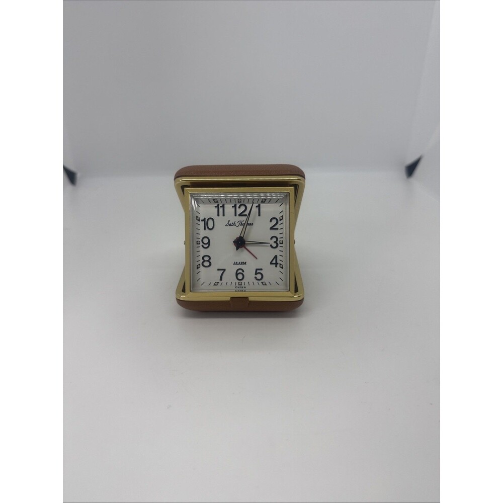 Vintage Seth Thomas Travel Alarm Clock Glow In The Dark - Working